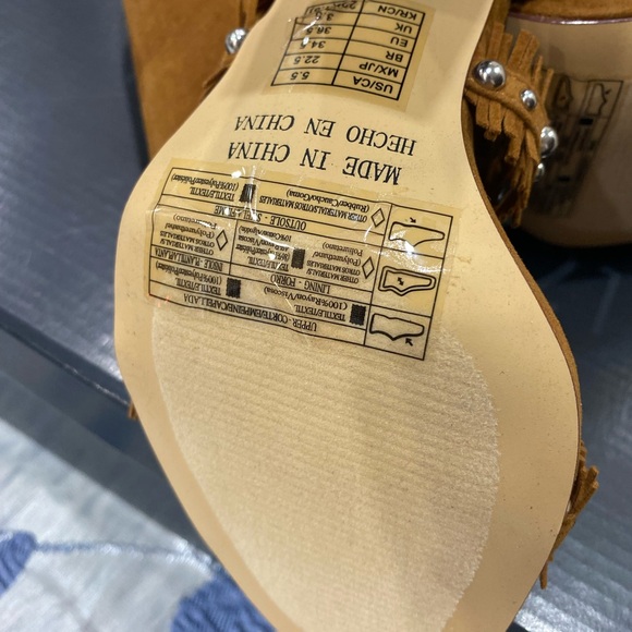 NWT Boho Style Heeled Sandals - Forever21 - Size 5.5 - Picture 6 of 7